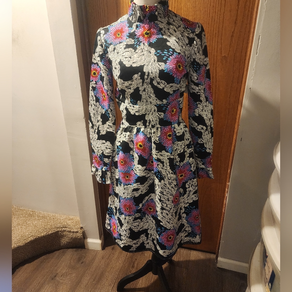 Ragstock Colorful Floral Pstchedelic Patterned Women's Dress S NWT